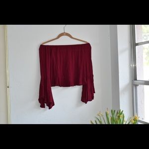 SHEIN off shoulder bell sleeve top